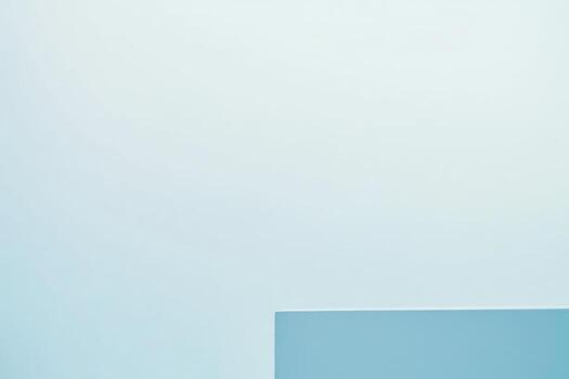 Minimalist design with soft blue tones creating a tranquil atmosphere photo