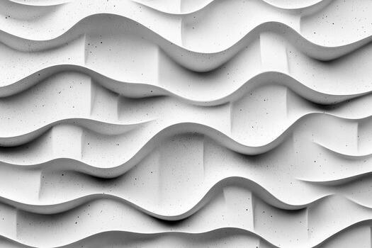 Wavy textured wall with unique patterns in a modern architectural design photo