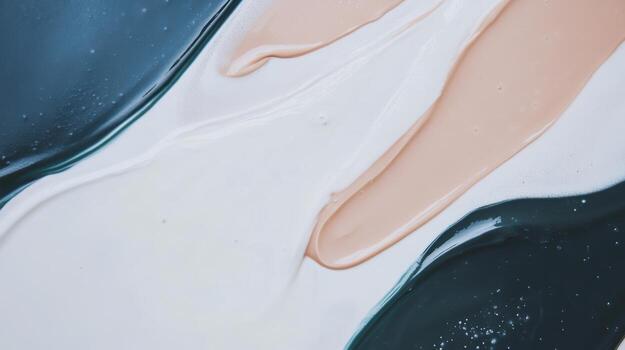 Painting with smooth pigments over a textured surface in a creative space photo