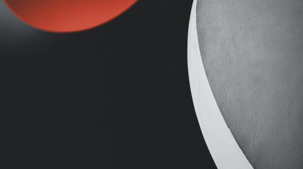 Abstract geometric shapes in contrasting colors create visual intrigue photo