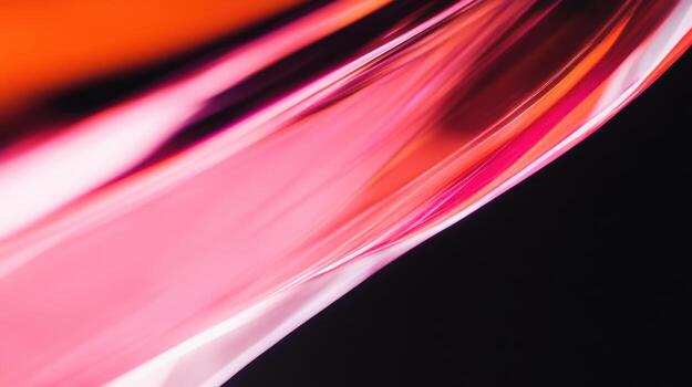 Abstract colorful wave flowing gracefully on a dark background photo