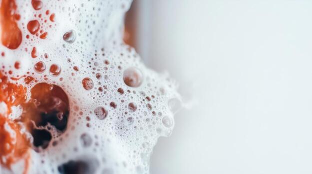 Bubbles forming on a vibrant orange surface in a close-up view during daylight photo