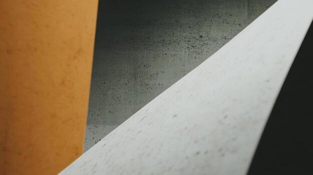 Abstract geometric shapes create dynamic contrast in urban architecture photo