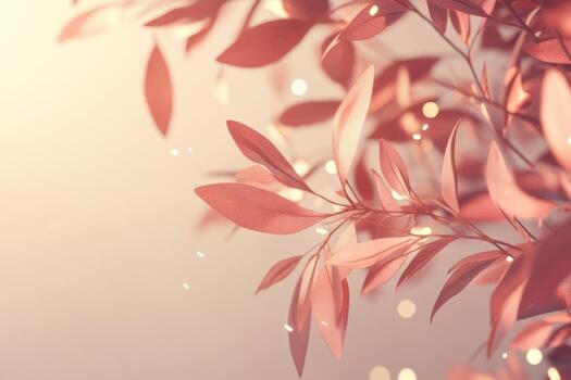 Delicate leaves shimmering in soft light during a tranquil moment photo
