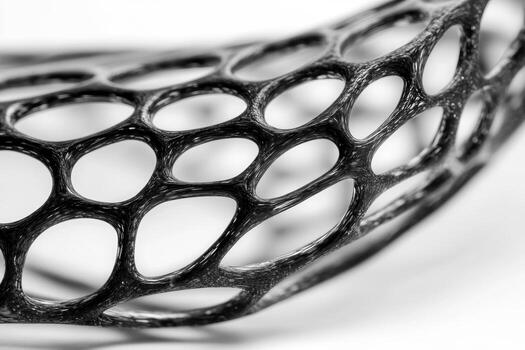 Intricate lattice structure showcasing innovative 3D printing technique photo