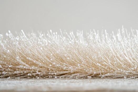 Close-up of delicate fibers creating a soft and textured surface photo