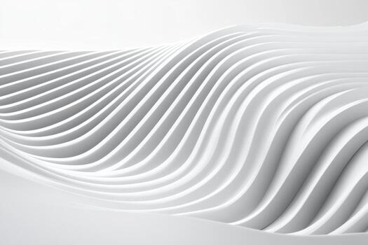 Curved white lines create a flowing design in modern architecture photo