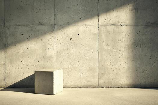 Concrete block and textured wall in natural light during daytime hours photo