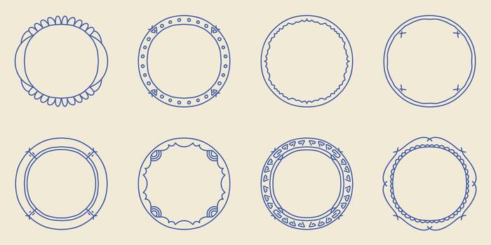 Hand Drawn Circle Frame for Design Projects vector