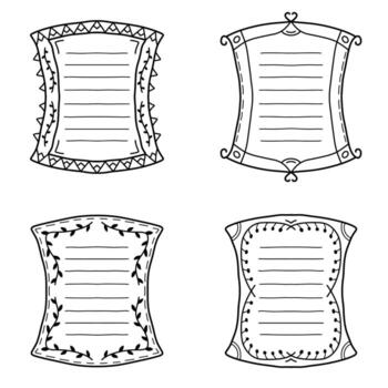 Decorative Outline Custom Shape Frame Collection Suitable for Digital Artwork vector