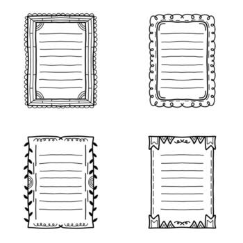 Decorative Outline Rectangle Frame Collection Suitable for Digital Artwork vector