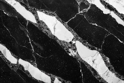 negro y blanco mármol textura con negrita las venas y intrincado patrones foto