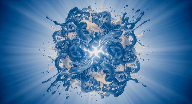 Abstract representation of complex molecular structure. photo