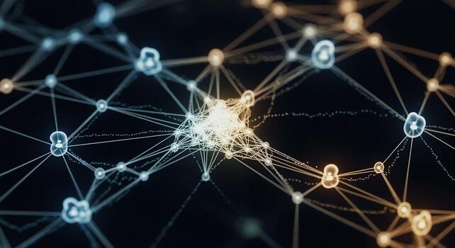 Decentralized network structure for secure data transfer. photo