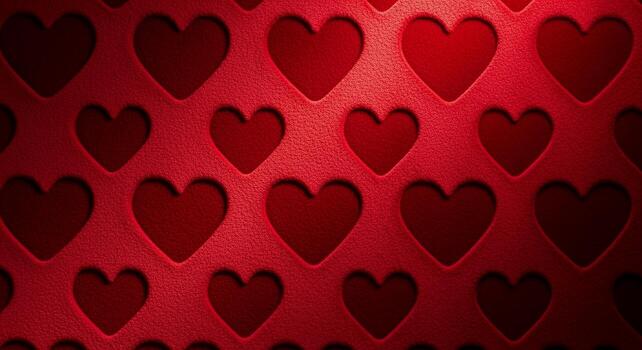 Red Heart Pattern Background for Valentines Day or Love Theme. photo