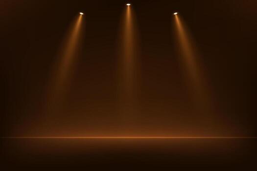 Empty Dark Brown studio room background Space for selling products on the website. Empty room with light effect. illustration. vector