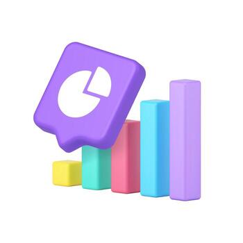 Colorful data visualization graphic vector