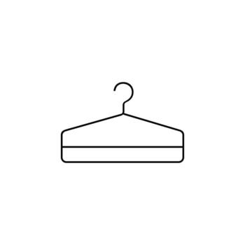 Clothes Hanger Silhouette, can use for Pictogram, Logo Gram, Website, Sign, Apps, Symbol, Icon, or Graphic Design Element. Color Size Editable vector