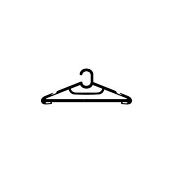 Clothes Hanger Silhouette, can use for Logo Gram, Pictogram, Sign, Apps, Icon, Symbol, Website, or Graphic Design Element. Size and Color Editable vector