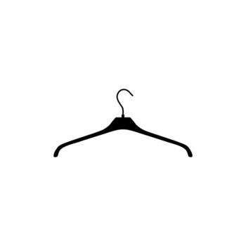 Clothes Hanger Silhouette, can use for Pictogram, Logo Gram, Website, Sign, Apps, Symbol, Icon, or Graphic Design Element. Size and Color Editable vector