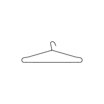 Clothes Hanger Silhouette, can use for Logo Gram, Pictogram, Sign, Apps, Icon, Symbol, Website, or Graphic Design Element. Color Size Editable vector
