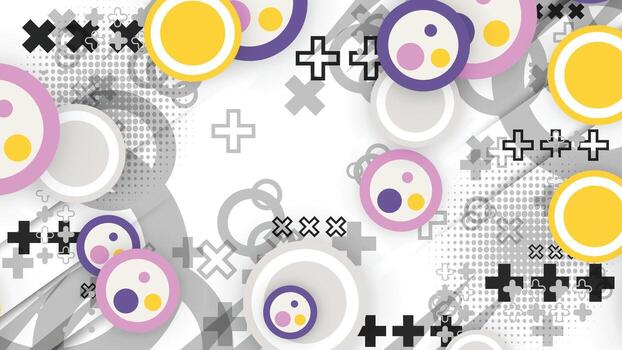 abstract background with circles and crosses vector
