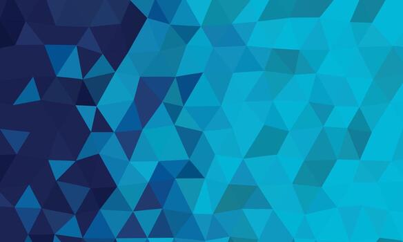 Abstract triangular mosaic features a gradient of blues shifting from dark to bright elegantly vector