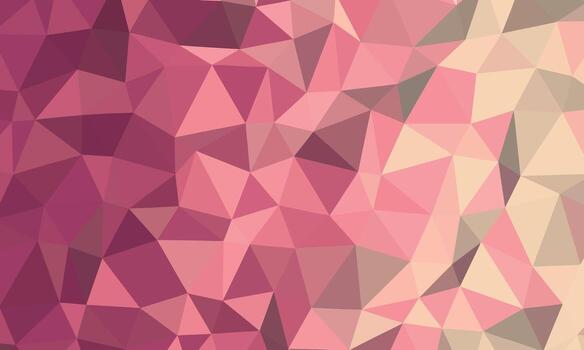 Abstract background with triangles in pink and beige vector