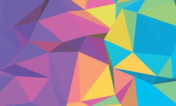 multicolor triangulos converger creando un bajo escuela politécnica modelo lleno con vibrante matices, haciendo para un único fondo vector