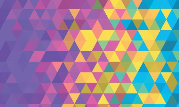 vibrante triangular mosaico muestra mezcla colores y resumen patrones, creando un dinámica textura vector