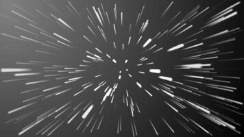 un neutral gris Starburst animación ese es versátil y limpio, simulando un alta velocidad túnel de ligero y movimiento video