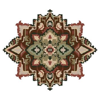 Carpet elements, fabric patterns, ethnic and abstract decorative elements vector