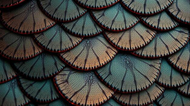 Intricate pattern of textured scales in earthy tones photo