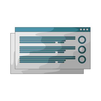 Modern web interface design example vector