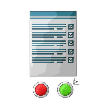 Checklist with color indicators vector