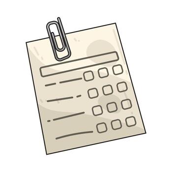 paper with checkbox and text field vector