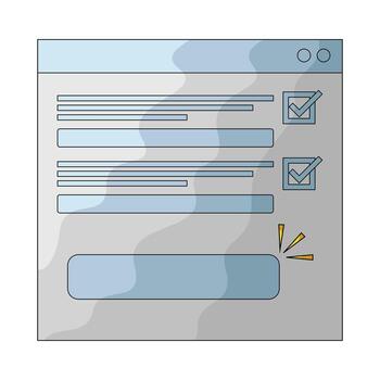 Web form design illustration vector