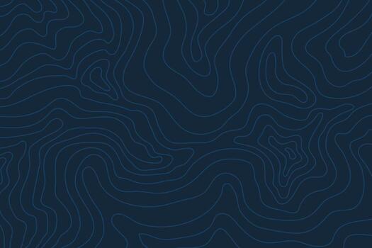 Blue Abstract Topographic Map Background with Contour Terrain Lines on Dark Surface vector