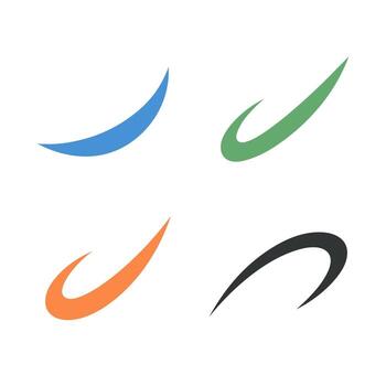 moderno plano varios curva elemento icono conjunto diseño en blanco antecedentes vector