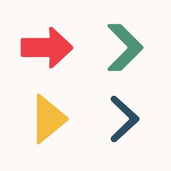 plano estilo diferente dirección flecha vistoso navegación elemento conjunto vector