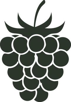 Minimalist Style Raspberry Berry Fruit Logo in Black and White, Suitable for Modern Branding and Identity Concepts vector