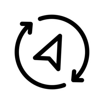 Navigation icon. simple illustration on white background. color editable vector