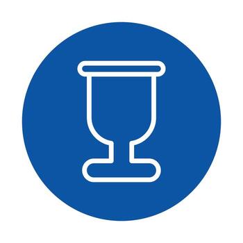 sencillo azul icono de vaso símbolo para frágil artículos y advertencia etiquetas vector