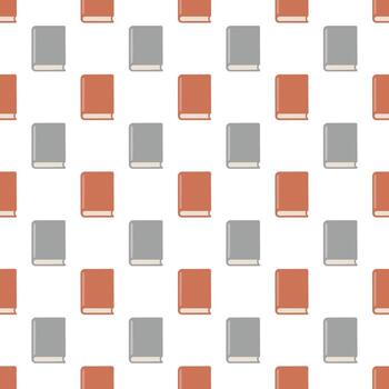 Flat Simple Style Book Pattern of Gray and Orange Color vector