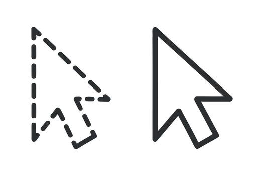cursor flecha íconos ilustración puntero símbolo para computadora interfaz o navegación diseño elemento vector