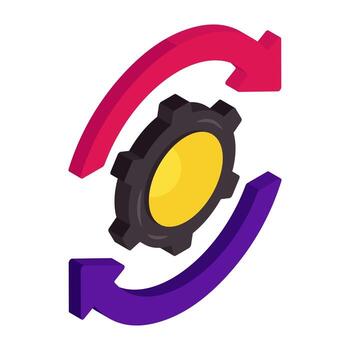 Modern Wonderfull design icon of setting update vector