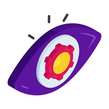 Modern isometric design icon of setting monitoring vector