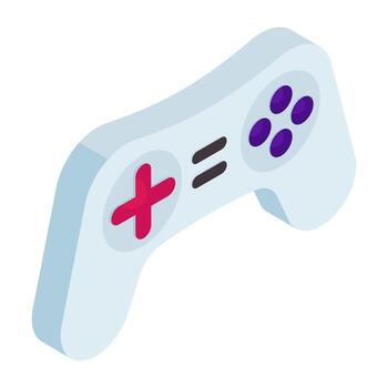 A isometric design, icon of game console vector