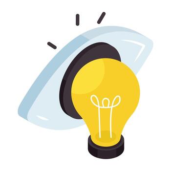 Idea monitoring icon isolated on white background vector
