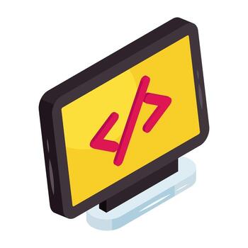 Unique icon of system coding vector